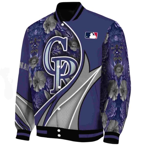 custom colorado rockies floral print blue jacket best selling jacketwow