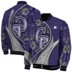 custom colorado rockies floral print blue jacket best selling jacketwow