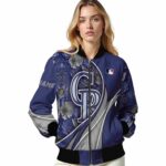 custom colorado rockies floral print blue jacket best selling jacketwow