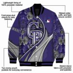 custom colorado rockies floral print blue jacket best selling jacketwow