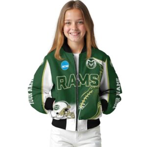 custom colorado state rams flaming football green white jacket top rated jacketwow