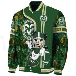 custom colorado state rams rose mickey green jacket best selling jacketwow
