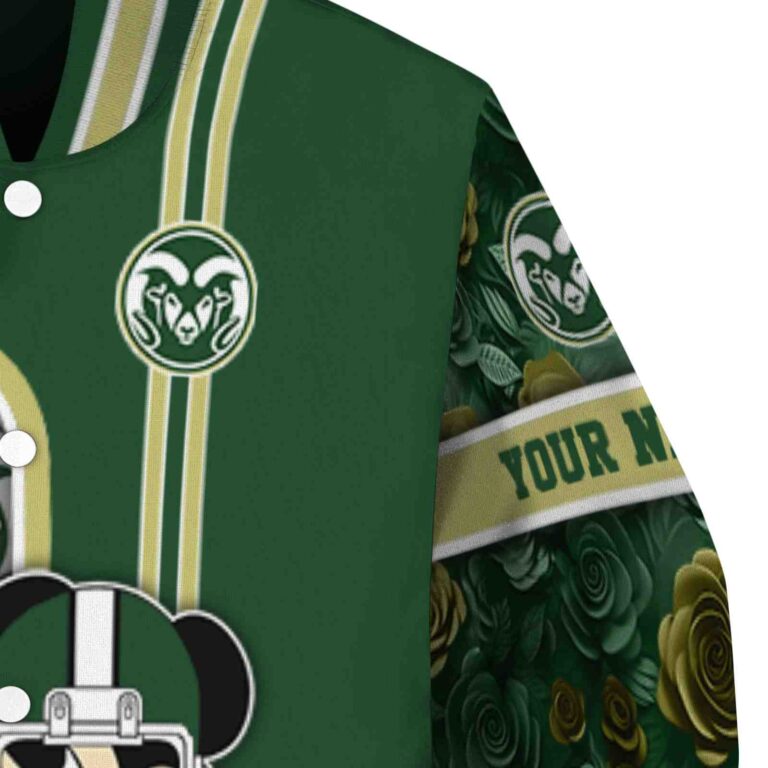 custom colorado state rams rose mickey green jacket premium grade jacketwow