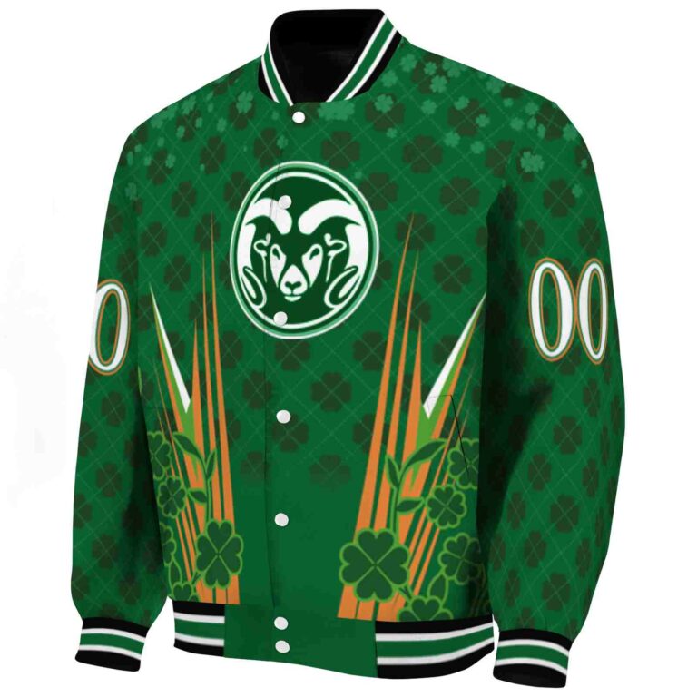 custom colorado state rams shamrock pattern green jacket best selling jacketwow