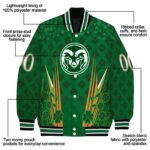 custom colorado state rams shamrock pattern green jacket best selling jacketwow