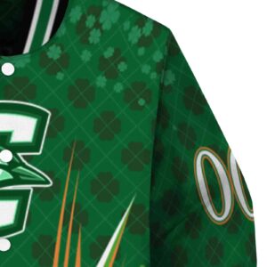 custom creighton bluejays shamrock pattern green jacket premium grade jacketwow