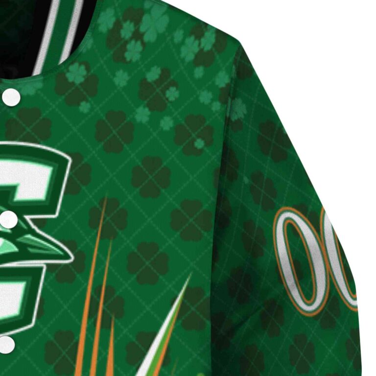 custom creighton bluejays shamrock pattern green jacket premium grade jacketwow