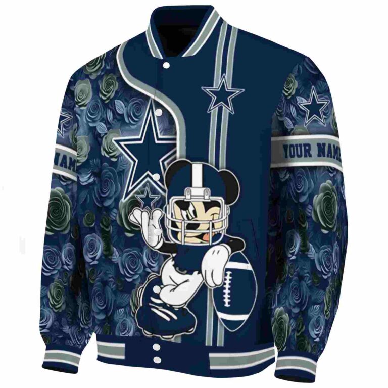 custom dallas cowboys rose mickey blue jacket best selling jacketwow