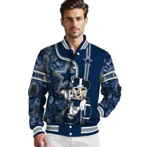 custom dallas cowboys rose mickey blue jacket high quality jacketwow