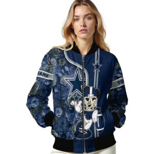 custom dallas cowboys rose mickey blue jacket latest model jacketwow