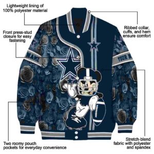 custom dallas cowboys rose mickey blue jacket new arrival jacketwow