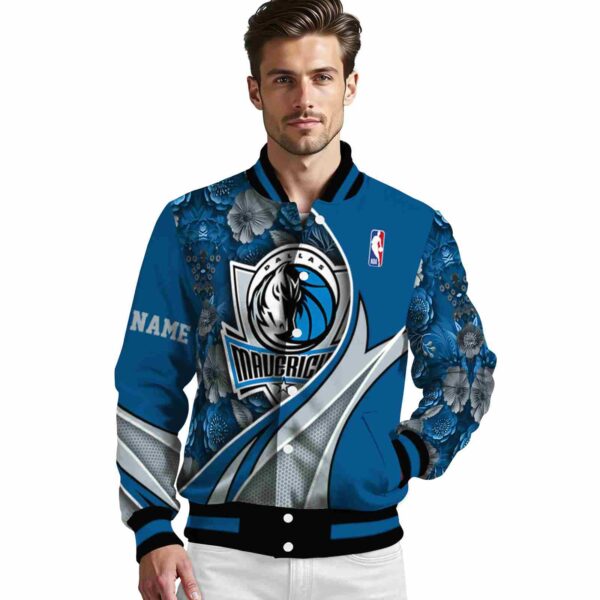 custom dallas mavericks floral print blue jacket high quality jacketwow