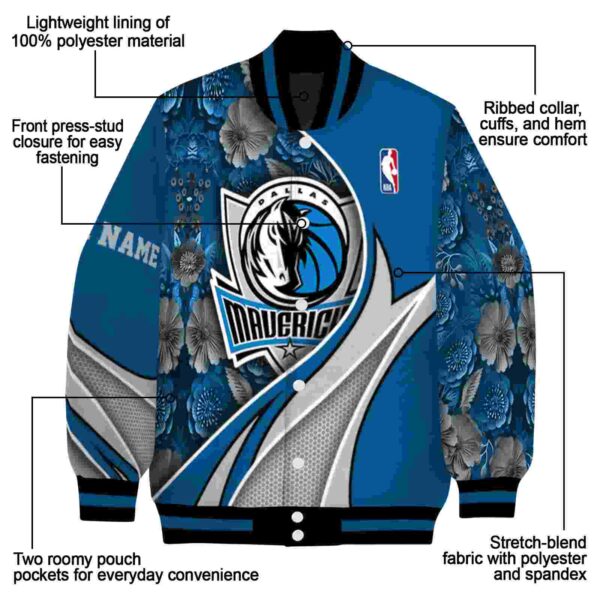 custom dallas mavericks floral print blue jacket new arrival jacketwow