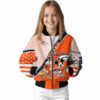 custom denver broncos mickey donald goofy orange white jacket top rated jacketwow
