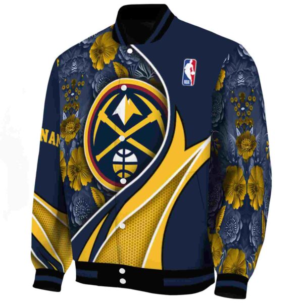 custom denver nuggets floral print blue jacket best selling jacketwow
