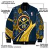 custom denver nuggets floral print blue jacket new arrival jacketwow