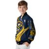 custom denver nuggets floral print blue jacket trendy jacketwow