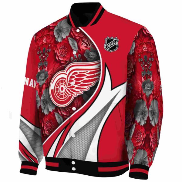 custom detroit red wings floral print red jacket best selling jacketwow