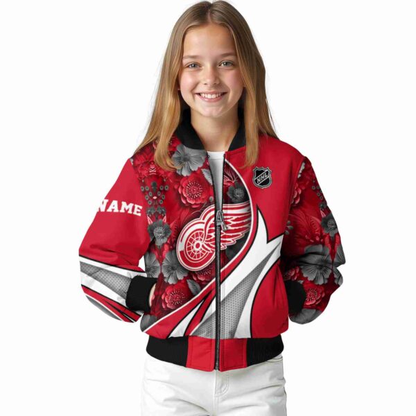 custom detroit red wings floral print red jacket top rated jacketwow
