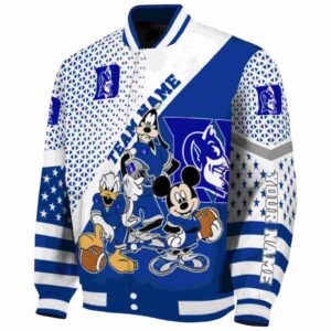 custom duke blue devils mickey donald goofy blue white jacket best selling jacketwow