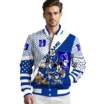 custom duke blue devils mickey donald goofy blue white jacket best selling jacketwow
