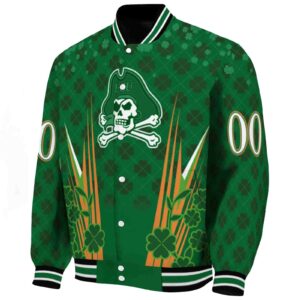 custom east carolina pirates shamrock pattern green jacket best selling jacketwow