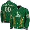 custom east carolina pirates shamrock pattern green jacket fashion forward jacketwow