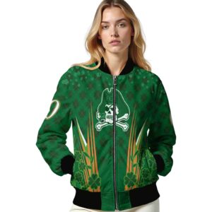 custom east carolina pirates shamrock pattern green jacket latest model jacketwow