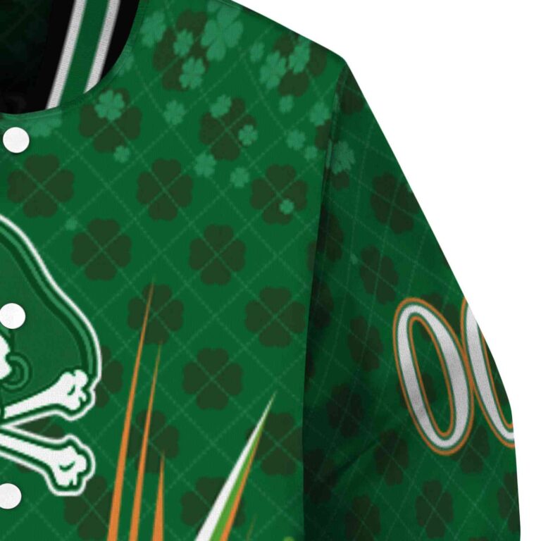 custom east carolina pirates shamrock pattern green jacket premium grade jacketwow