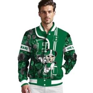 custom eastern michigan eagles rose mickey green jacket high quality jacketwow