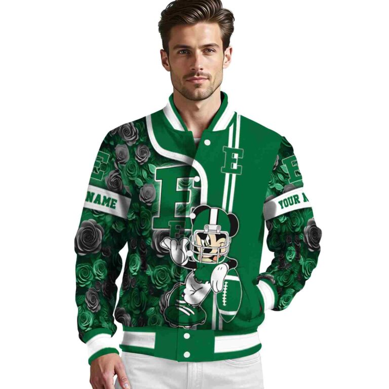 custom eastern michigan eagles rose mickey green jacket high quality jacketwow