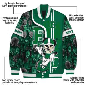 custom eastern michigan eagles rose mickey green jacket new arrival jacketwow