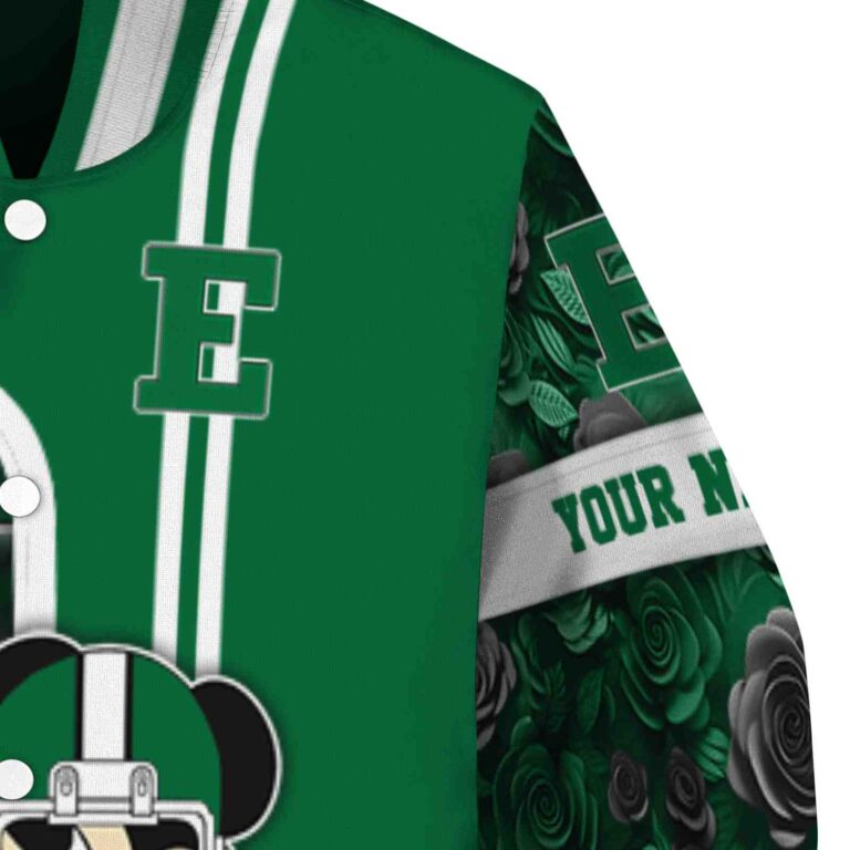 custom eastern michigan eagles rose mickey green jacket premium grade jacketwow
