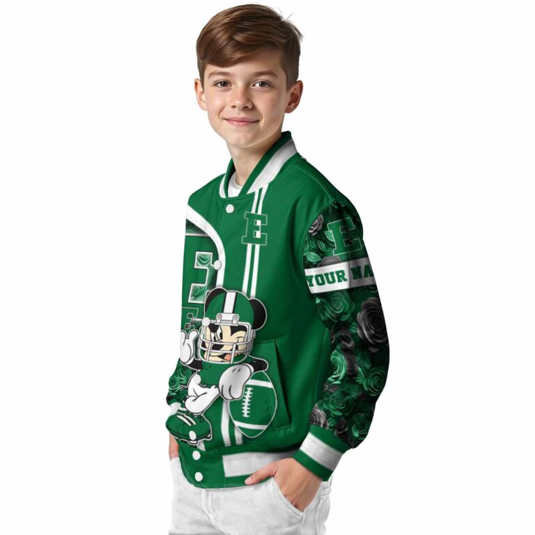 custom eastern michigan eagles rose mickey green jacket trendy jacketwow