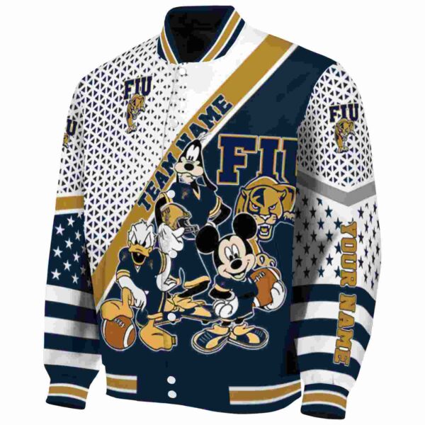 custom fiu panthers mickey donald goofy blue white jacket best selling jacketwow