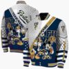 custom fiu panthers mickey donald goofy blue white jacket fashion forward jacketwow