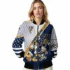 custom fiu panthers mickey donald goofy blue white jacket latest model jacketwow