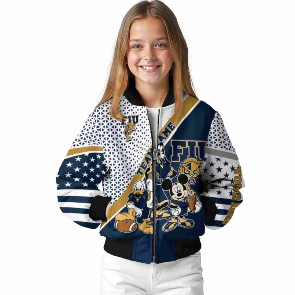 custom fiu panthers mickey donald goofy blue white jacket top rated jacketwow