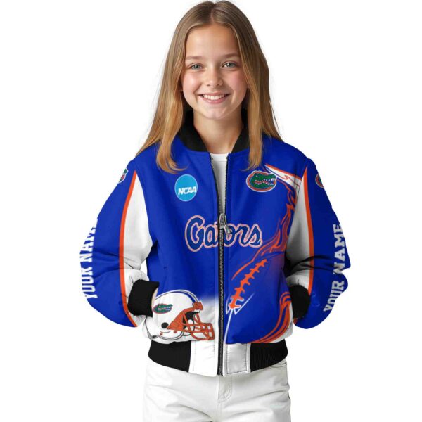 custom florida gators flaming football blue white jacket top rated jacketwow