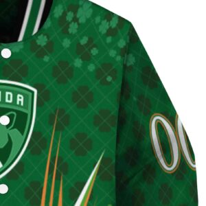 custom florida panthers shamrock pattern green jacket premium grade jacketwow