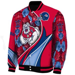 custom fresno state bulldogs floral print red jacket best selling jacketwow