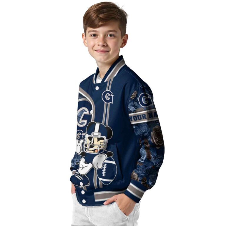 custom georgetown hoyas rose mickey blue jacket trendy jacketwow