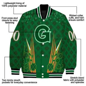 custom georgetown hoyas shamrock pattern green jacket new arrival jacketwow