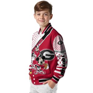 custom georgia bulldogs mickey donald goofy red white jacket trendy jacketwow