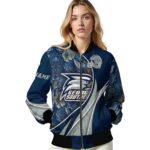 custom georgia southern eagles floral print blue jacket best selling jacketwow