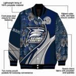 custom georgia southern eagles floral print blue jacket best selling jacketwow