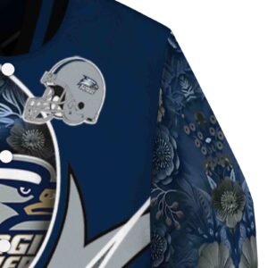 custom georgia southern eagles floral print blue jacket premium grade jacketwow