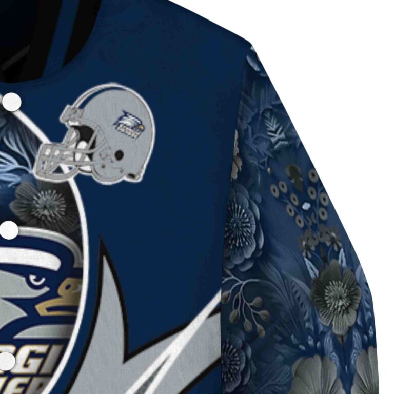 custom georgia southern eagles floral print blue jacket premium grade jacketwow