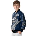 custom georgia southern eagles floral print blue jacket best selling jacketwow