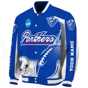 custom georgia state panthers flaming football blue white jacket best selling jacketwow